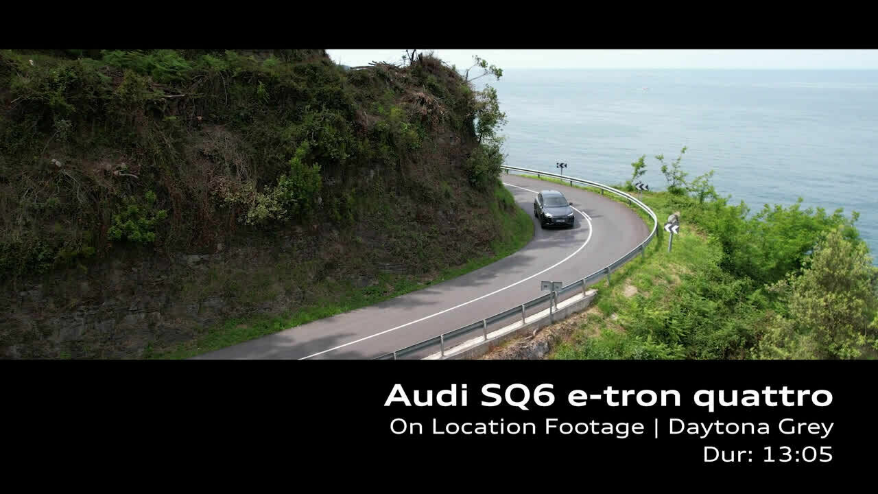 Audi SQ6 e-tron quattro Daytonagrau – Footage (On-Location)
