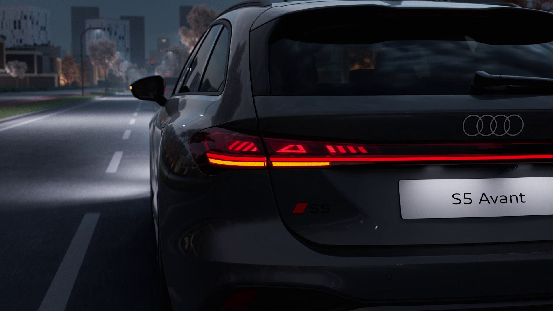 Audi S5 Avant – Digitale OLED-Heckleuchten – Animation