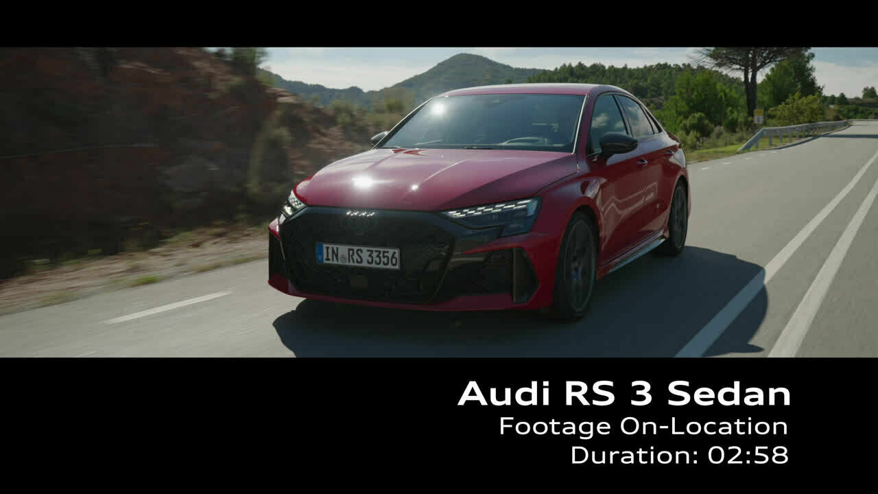 Audi RS 3 Limousine Progressivrot – Footage (On-Location)