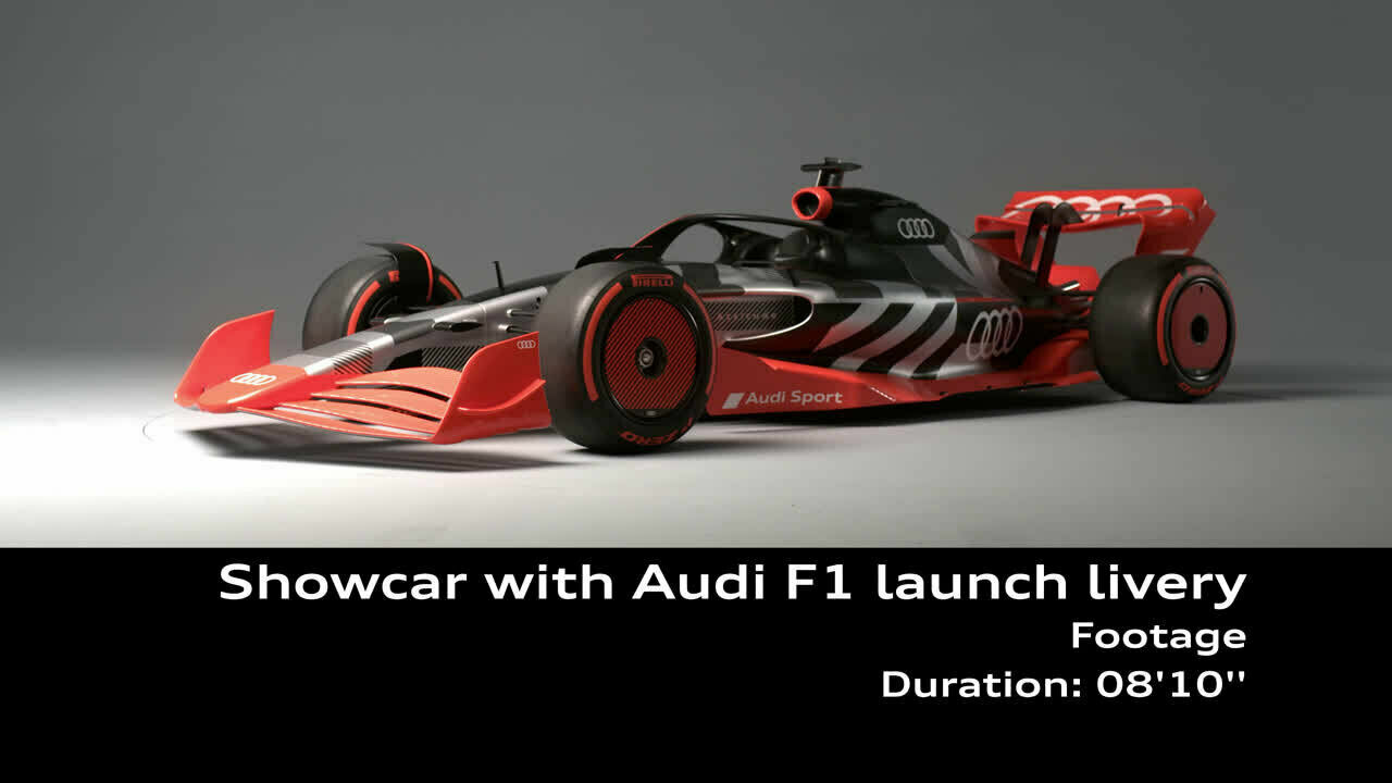 Showcar with Audi F1 launch livery – Footage