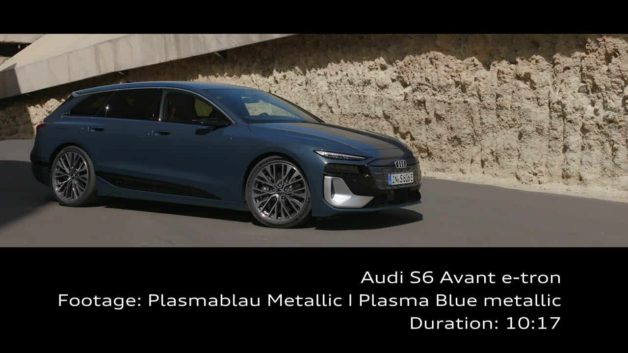 Audi S6 Avant e-tron Plasmablau – Footage (On-Location)