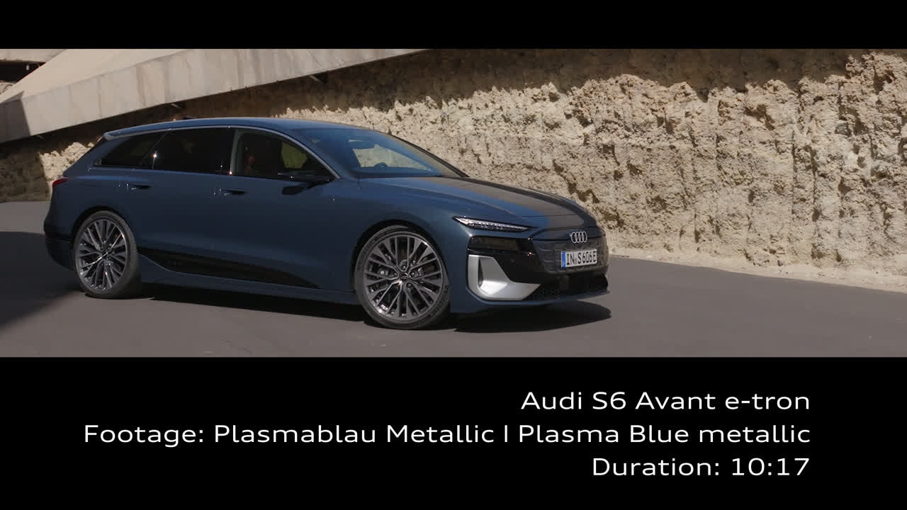 Audi S6 Avant e-tron Plasma blue Footage (on location) | Video | Audi  MediaCenter