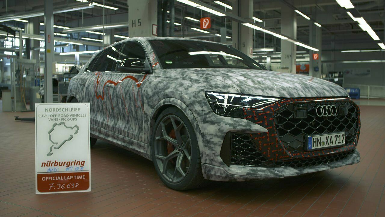 Record drive of the Audi RS Q8 performance on the Nuerburgring-Nordschleife