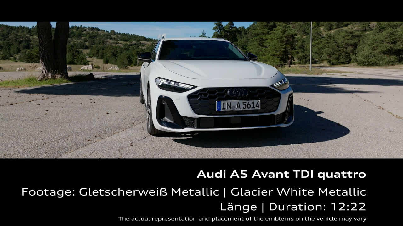 Audi A5 Avant Gletscherweiß Metallic – Footage (On-Location)