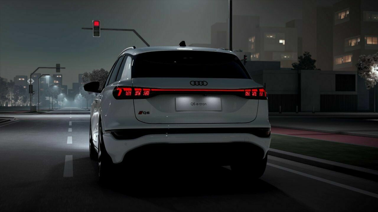 Audi Q6 e-tron – Digital OLED rear lights – Animation