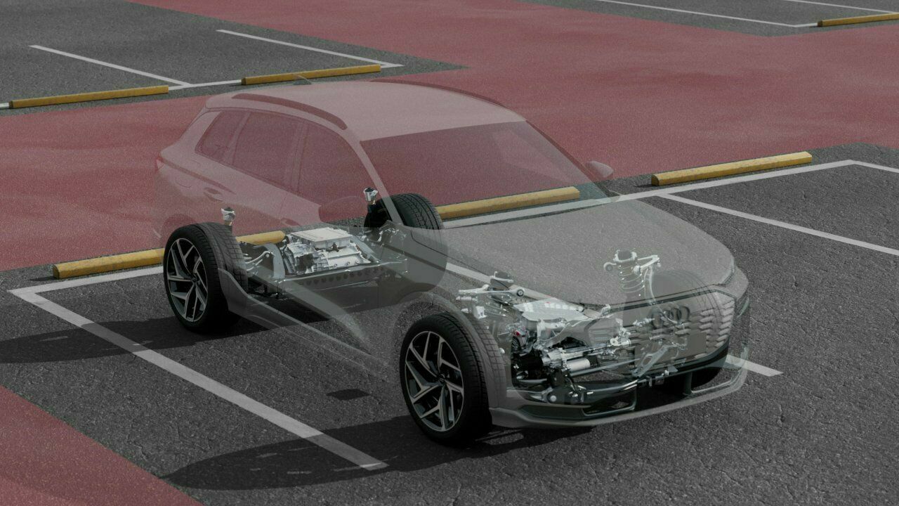 Audi Q6 e-tron – Fahrwerkstechnologie – Animation