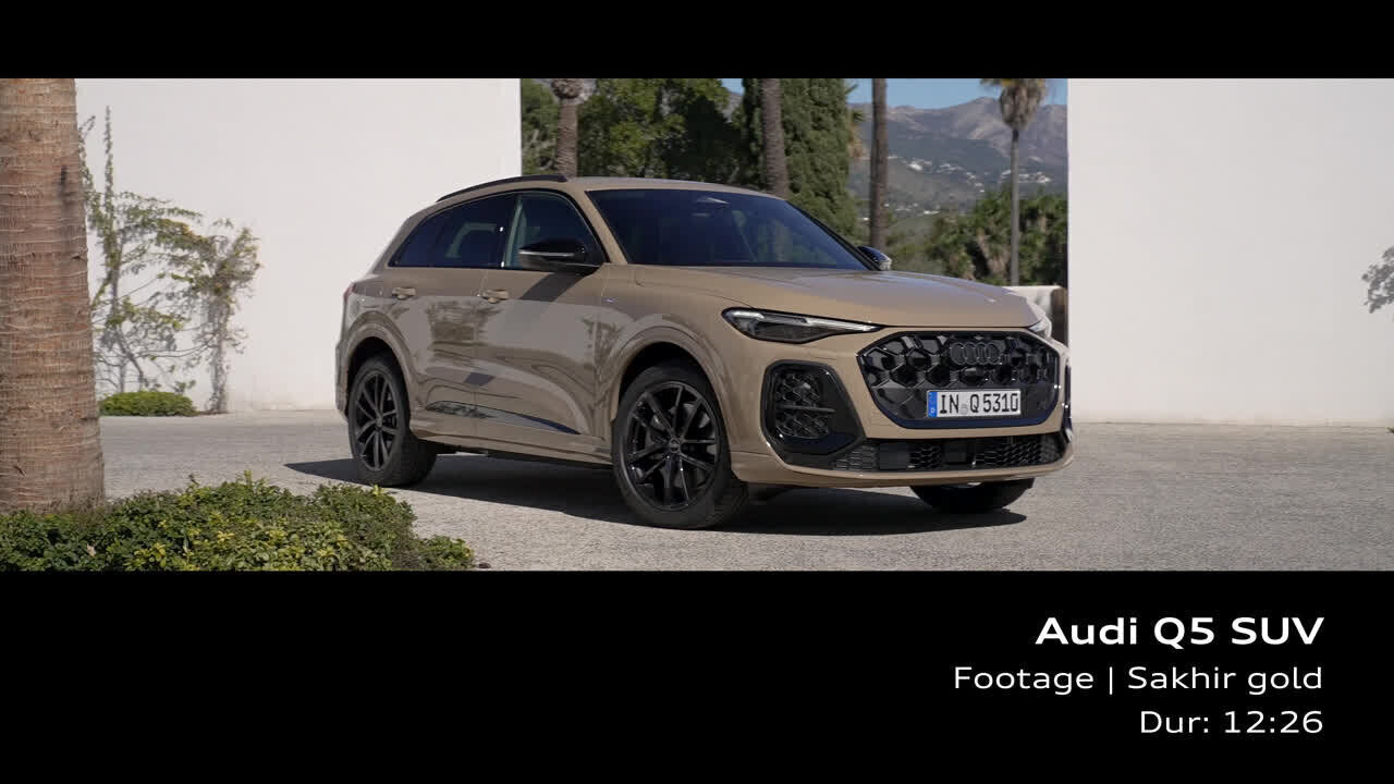 Audi Q5 SUV Sakhir gold metallic – Footage (on location)