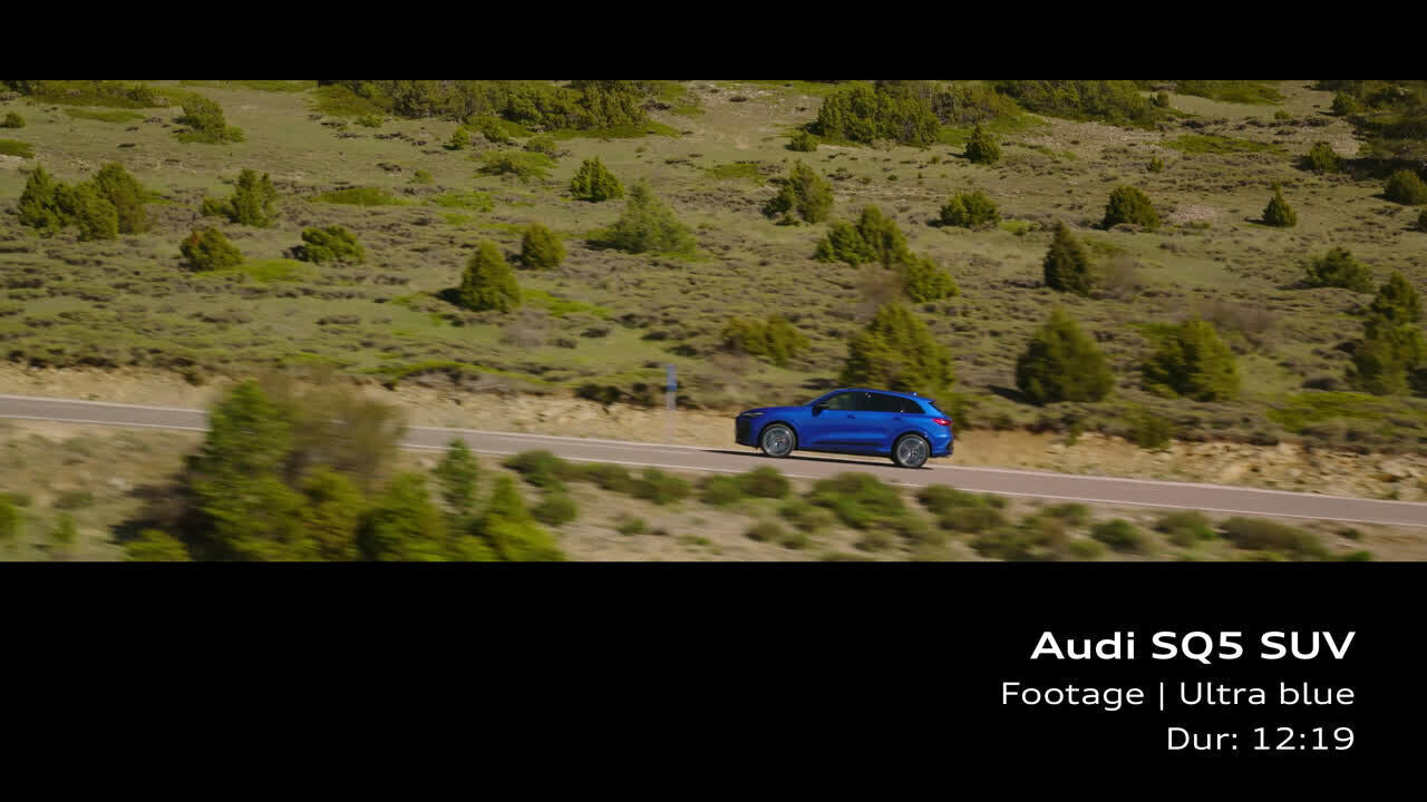 Audi SQ5 SUV Ultra blue metallic – Footage (on location)