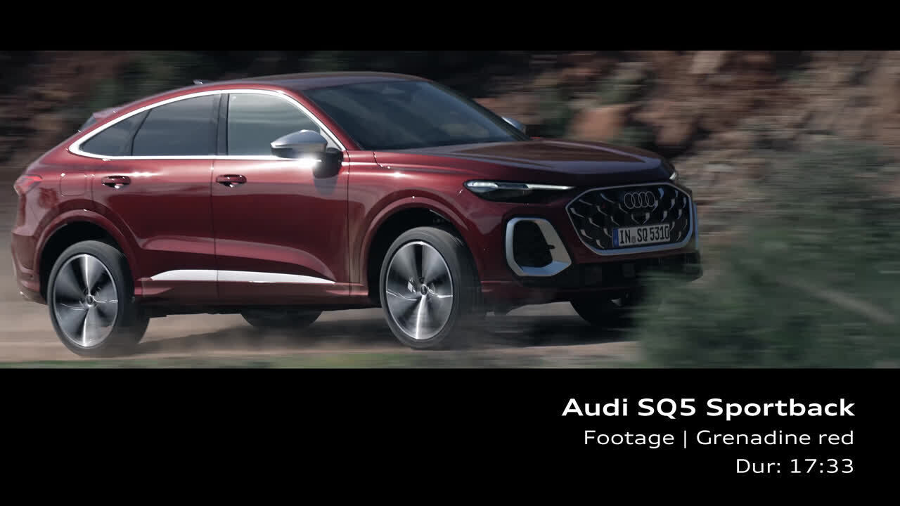 Audi SQ5 Sportback Grenadinerot Metallic – Footage (On-Location)