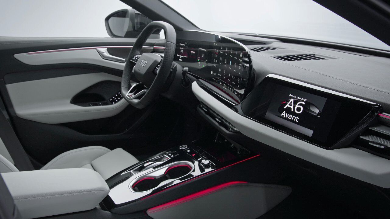 The interior design of the Audi A6 Avant