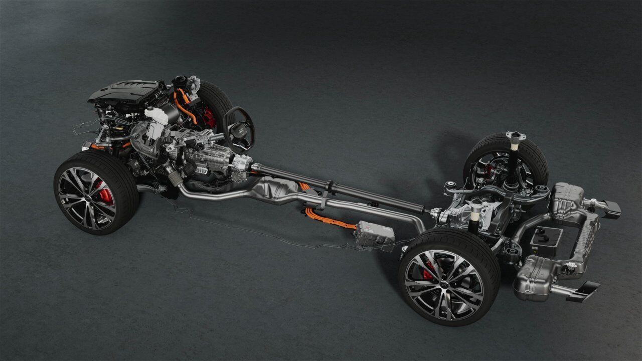 Audi A5 e-hybrid quattro – Plug-in hybrid powertrain – Animation