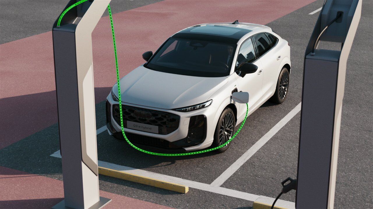 Audi Q3 Sportback e-hybrid 200kW – HV battery and DC charging technology – Animation