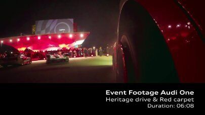 Event Audi One – Vorfahrt der Legenden & roter Teppich – Footage (On-Location, vertikal)