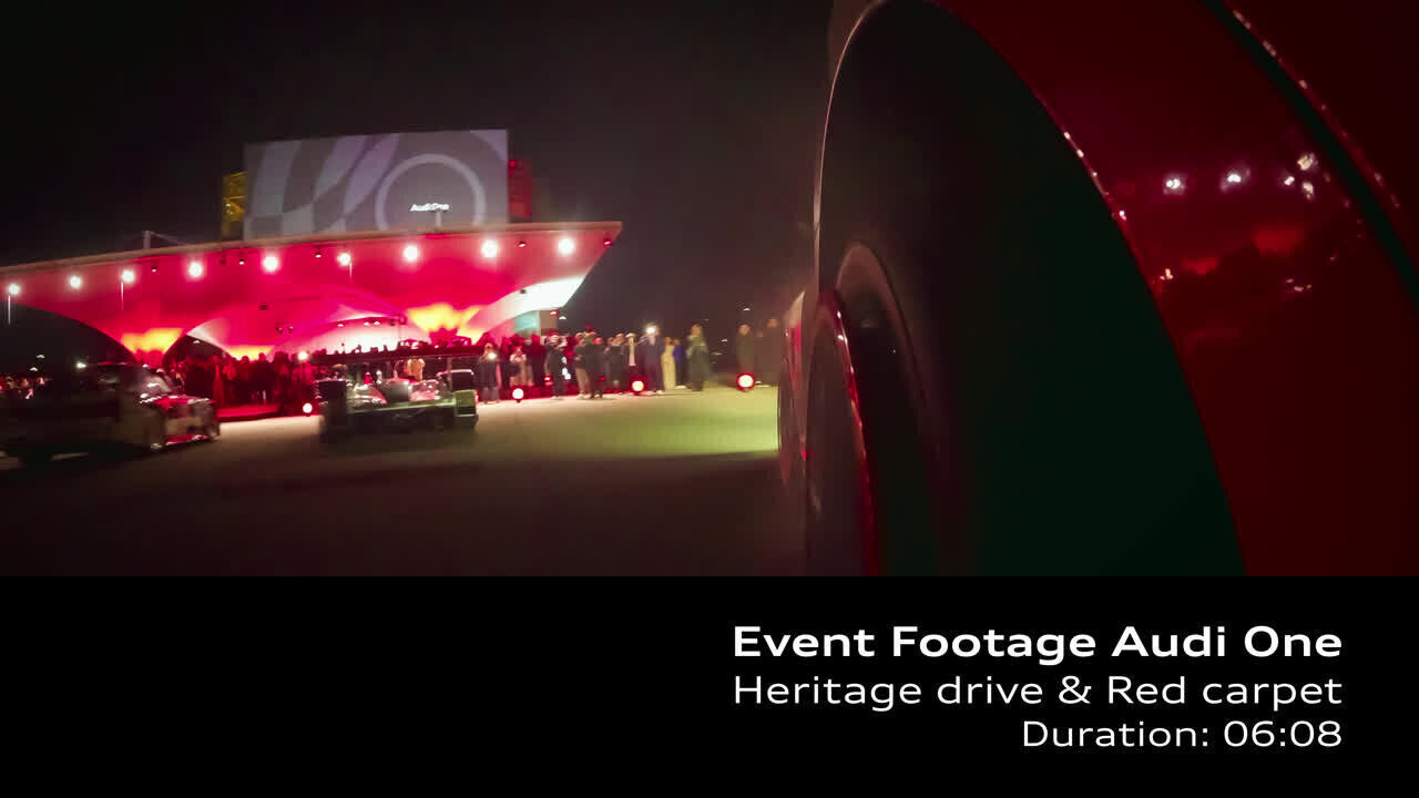 Event Audi One – Heritage drive & Red carpet – Footage (on location)