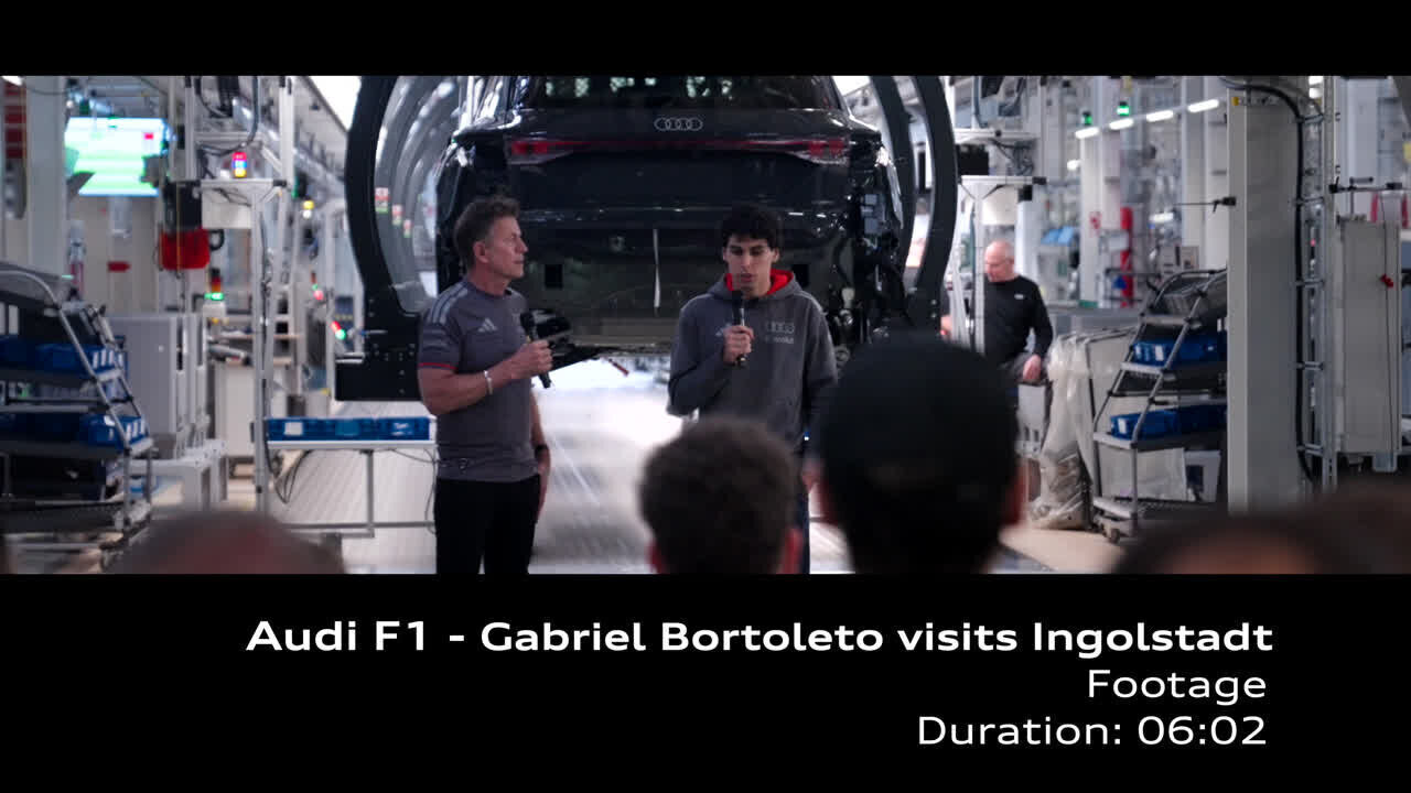 Audi F1 – Gabriel Bortoleto visits Ingolstadt – Footage