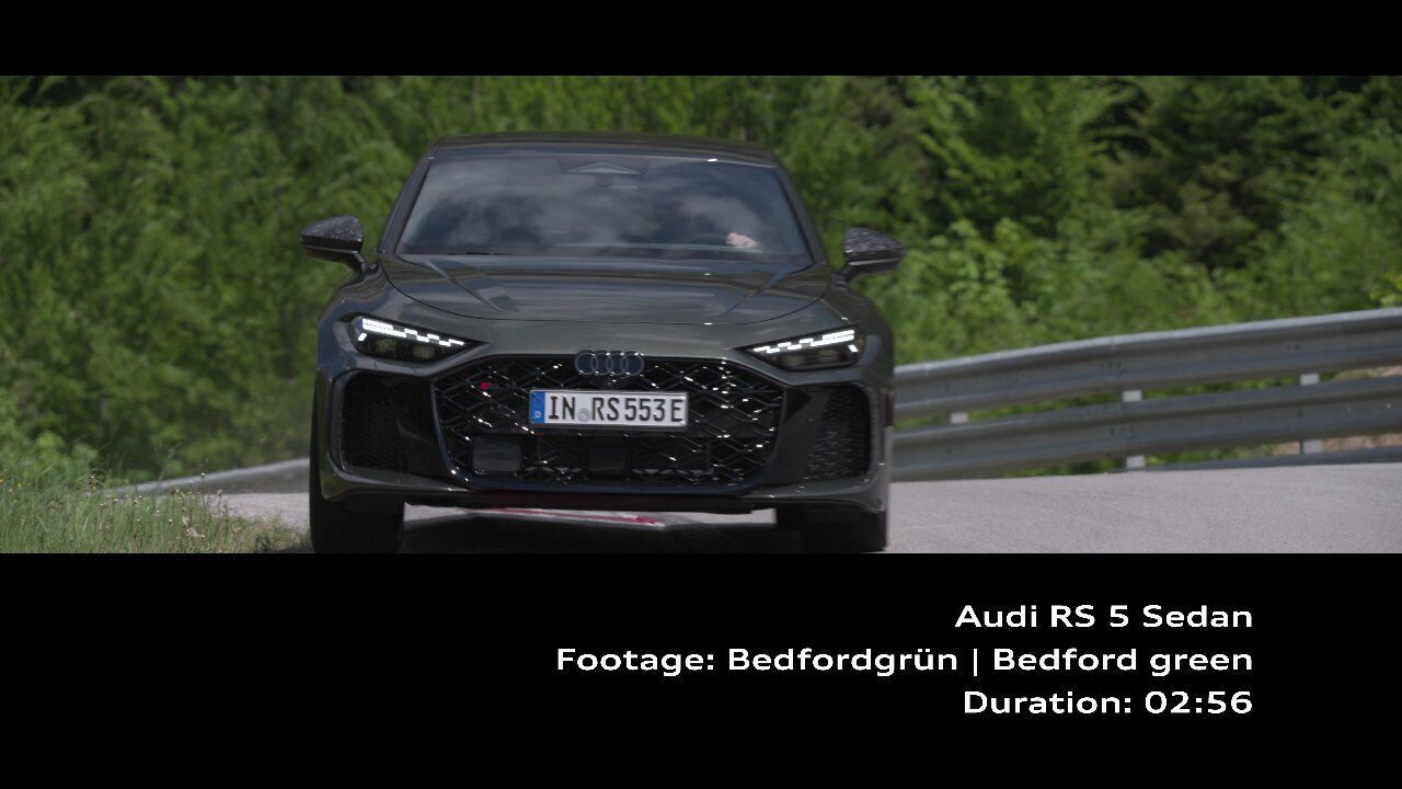 Audi RS 5 Limousine Bedfordgrün – Footage (On-Location)