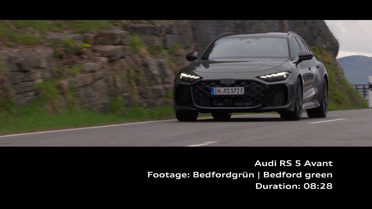 Audi RS 5 Avant Bedfordgrün – Footage (On-Location)
