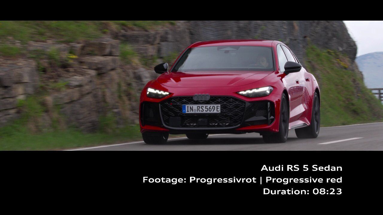 Audi RS 5 Limousine Progressivrot – Footage (On-Location)